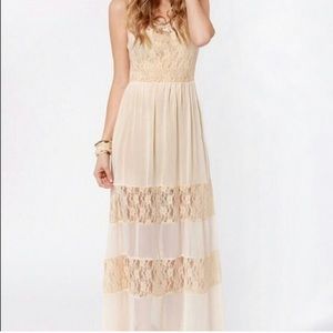 Ark & Co Cream Lace Maxi Dress